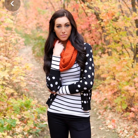 Liz Claiborne Sweaters - LIZ CLAIBORNE POLKA DOT CARDIGAN SZ XL